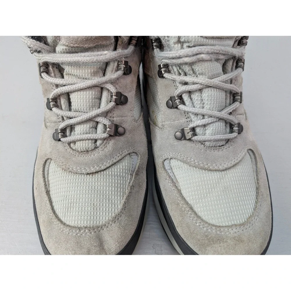 LL Bean Hiking Boots Primaloft Lace Up Men's 10 Medium Gray Suede Waterproof
